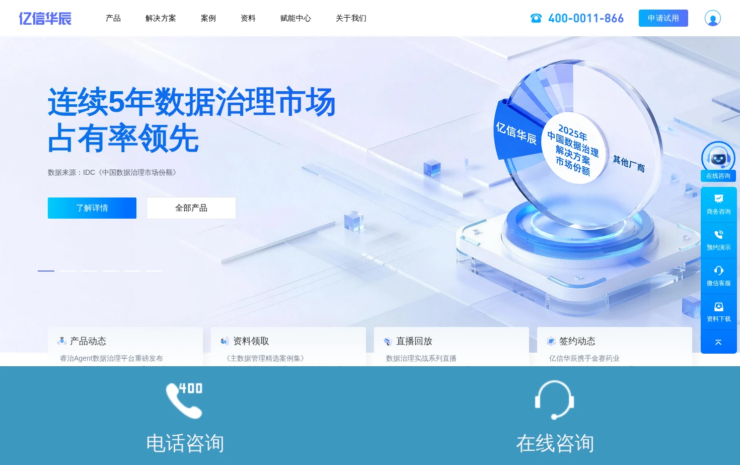 北京亿信华辰软件有限责任公司 页面快照